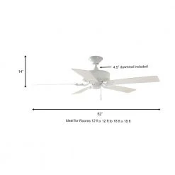 Barrow Island 52 in. Indoor/Outdoor White Ceiling fan by Hampton Bay 15 Barrow Island 52 in. Indoor/Outdoor White Ceiling fan by Hampton Bay -Hampton Bay Sales white hampton bay ceiling fans without lights yg529 wh a0 1000