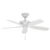 Gazebo III 42 in. Indoor/Outdoor Matte White Ceiling Fan with Pull Chains Included by Hampton Bay