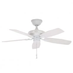 Gazebo III 42 in. Indoor/Outdoor Matte White Ceiling Fan with Pull Chains Included by Hampton Bay