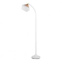 Turin 62 in. White and Wood Grain Floor Lamp by Hampton Bay -Hampton Bay Sales white hampton bay floor lamps hdp15139 40 1000