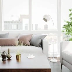 Turin 62 in. White and Wood Grain Floor Lamp by Hampton Bay -Hampton Bay Sales white hampton bay floor lamps hdp15139 c3 1000