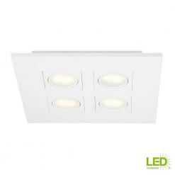 Galway 9.2-Watt White Integrated LED Flush Mount by Hampton Bay -Hampton Bay Sales white hampton bay flush mount lights 27992 hbu 1d 1000