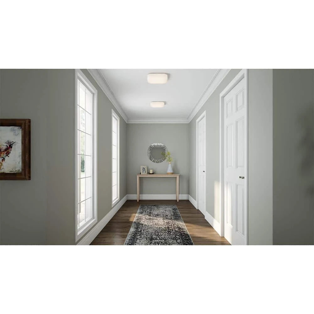 12 in. 14-Watt Square LED Flush Mount Ceiling Light 1000 Lumens 4000K Bright White Dimmable by Hampton Bay 4 12 in. 14-Watt Square LED Flush Mount Ceiling Light 1000 Lumens 4000K Bright White Dimmable by Hampton Bay - Image 4