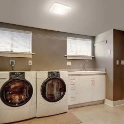 12 in. 14-Watt Square LED Flush Mount Ceiling Light 1000 Lumens 4000K Bright White Dimmable by Hampton Bay 10 12 in. 14-Watt Square LED Flush Mount Ceiling Light 1000 Lumens 4000K Bright White Dimmable by Hampton Bay -Hampton Bay Sales white hampton bay flush mount lights 54616291 40 1000