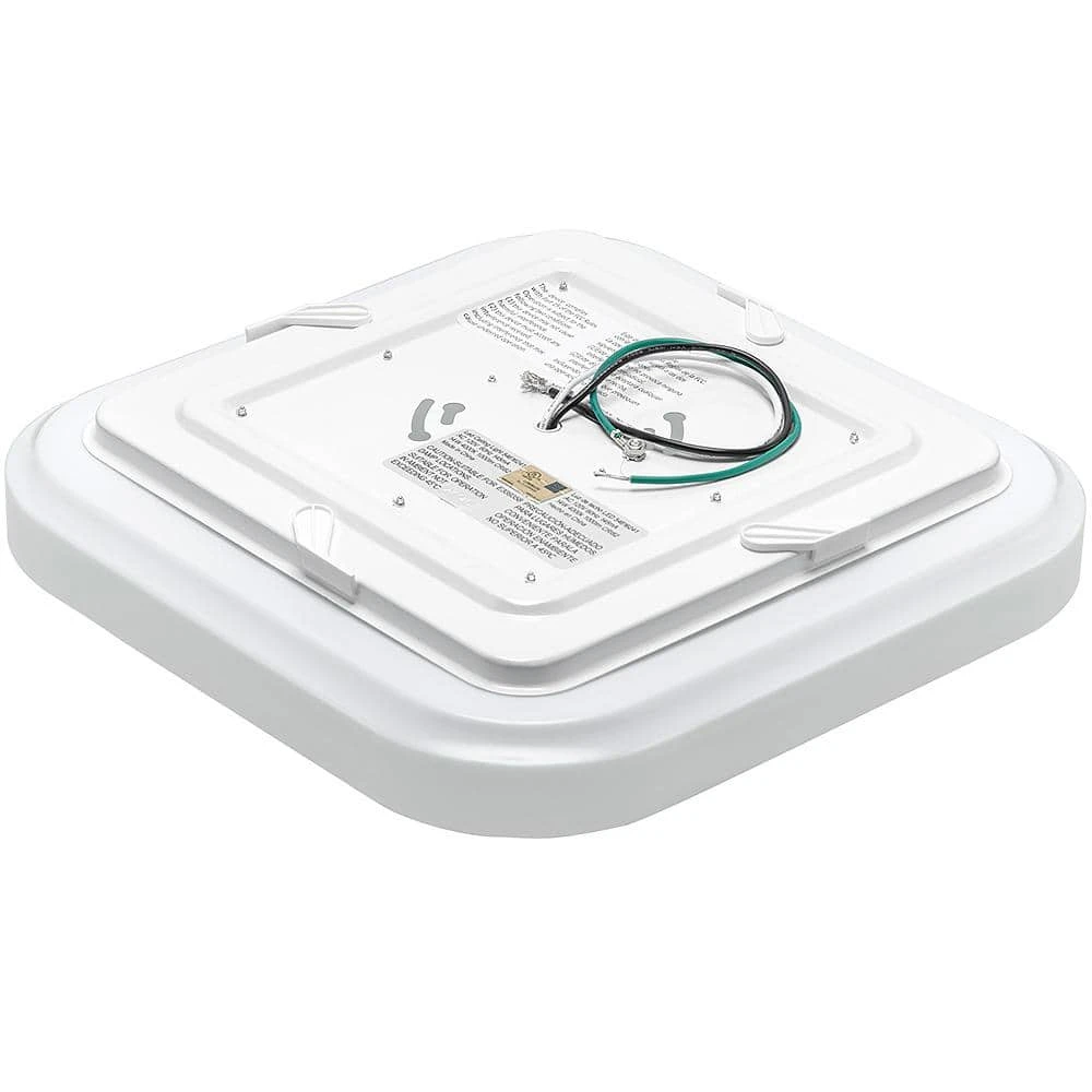 12 in. 14-Watt Square LED Flush Mount Ceiling Light 1000 Lumens 4000K Bright White Dimmable by Hampton Bay 5 12 in. 14-Watt Square LED Flush Mount Ceiling Light 1000 Lumens 4000K Bright White Dimmable by Hampton Bay - Image 5