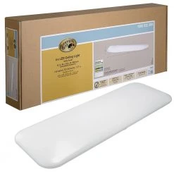 49 in. x 18 in. Rectangular Light Fixture LED Flush Mount High Output 5500 Lumens Smooth Acrylic Lens Kitchen Lighting by Hampton Bay