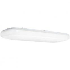 24 in. x 12 in. Kitchen Lighting Rectangular Light Fixture LED Flush Mount Dimmable 1500 Lumens Stepped Acrylic Lens by Hampton Bay -Hampton Bay Sales white hampton bay flush mount lights 54648141 40 1000