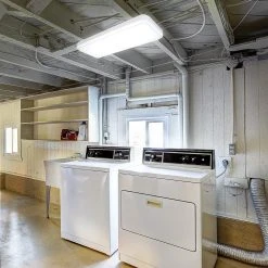 24 in. x 12 in. Kitchen Lighting Rectangular Light Fixture LED Flush Mount Dimmable 1500 Lumens Stepped Acrylic Lens by Hampton Bay -Hampton Bay Sales white hampton bay flush mount lights 54648141 4f 1000