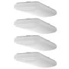 24 in. x 12 in. Classic Rectangle LED Flush Mount Ceiling Light 4000K Bright White 1500 Lumens Dimmable (4-Pack) by Hampton Bay