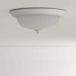 15 in. 3-Light White Dome Flush Mount with White Glass Shade by Hampton Bay -Hampton Bay Sales white hampton bay flush mount lights jo407h 40 1000