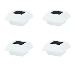 Solar Powered Integrated LED White Roof Gutter Light (4-Pack) by Hampton Bay