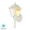 1-Light White Outdoor Wall Lantern Sconce by Hampton Bay