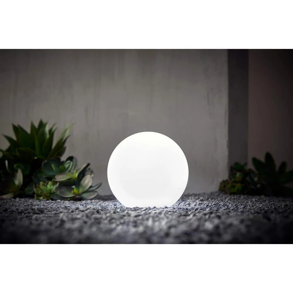 10 in. Battery Operated White LED Path Light RGB Color Changing Globe (1-Pack) by Hampton Bay 3 10 in. Battery Operated White LED Path Light RGB Color Changing Globe (1-Pack) by Hampton Bay - Image 3