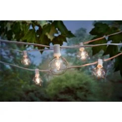 Outdoor/Indoor 12 ft. Plug-In Incandescent G50 Bulb String Light (12-Heads) by Hampton Bay -Hampton Bay Sales white hampton bay string lights nxt 1005 w a0 1000