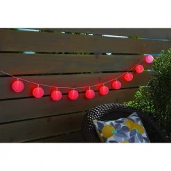 Outdoor/Indoor 7 ft. 10-Light Battery Powered Paper Lantern Mini Multi-Color Bulb LED String Light (2-Pack) by Hampton Bay -Hampton Bay Sales white hampton bay string lights nxt 2335sl 2pk 44 1000