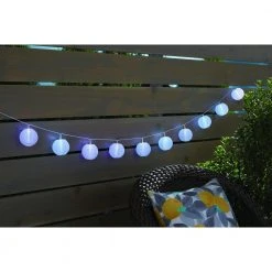 Outdoor/Indoor 7 ft. 10-Light Battery Powered Paper Lantern Mini Bulb LED String Light (Multi-Color) by Hampton Bay -Hampton Bay Sales white hampton bay string lights nxt 2335sl c3 1000