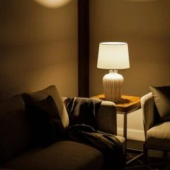 Gianna 23.25 in. White Accent Lamp by Hampton Bay 19 Gianna 23.25 in. White Accent Lamp by Hampton Bay -Hampton Bay Sales white hampton bay table lamps hdp15311 1f 1000