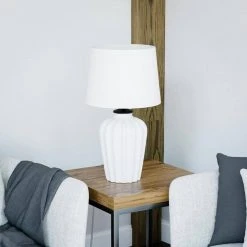 Gianna 23.25 in. White Accent Lamp by Hampton Bay 18 Gianna 23.25 in. White Accent Lamp by Hampton Bay -Hampton Bay Sales white hampton bay table lamps hdp15311 4f 1000