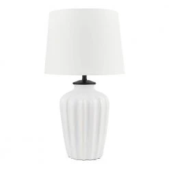 Gianna 23.25 in. White Accent Lamp by Hampton Bay