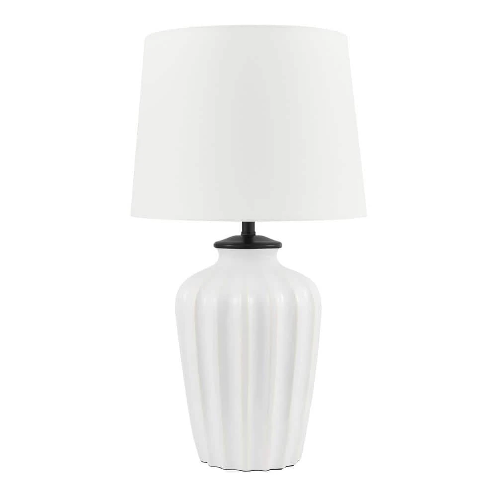Gianna 23.25 in. White Accent Lamp by Hampton Bay 1 Gianna 23.25 in. White Accent Lamp by Hampton Bay