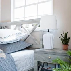 Gianna 23.25 in. White Accent Lamp by Hampton Bay 21 Gianna 23.25 in. White Accent Lamp by Hampton Bay -Hampton Bay Sales white hampton bay table lamps hdp15311 fa 1000