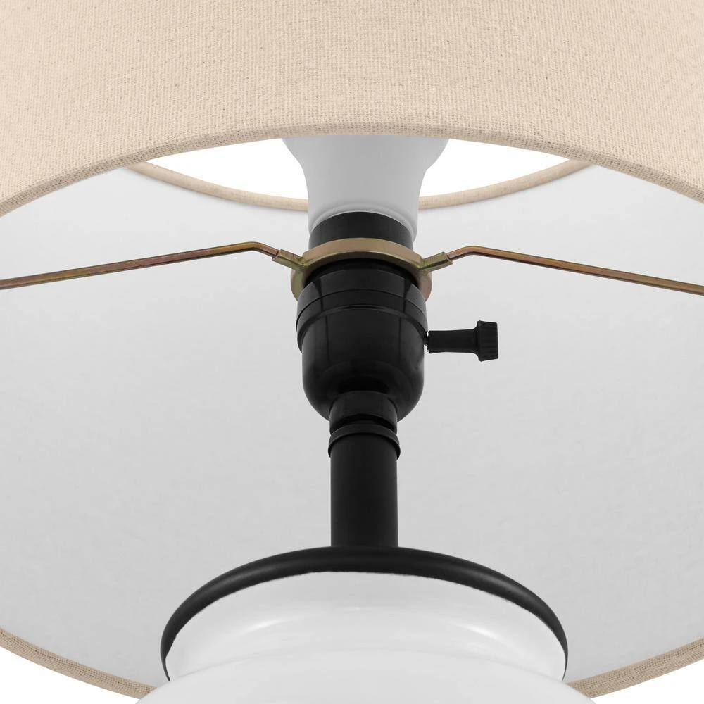 Flynn 21.25 in. White Accent Lamp by Hampton Bay 5 Flynn 21.25 in. White Accent Lamp by Hampton Bay - Image 5