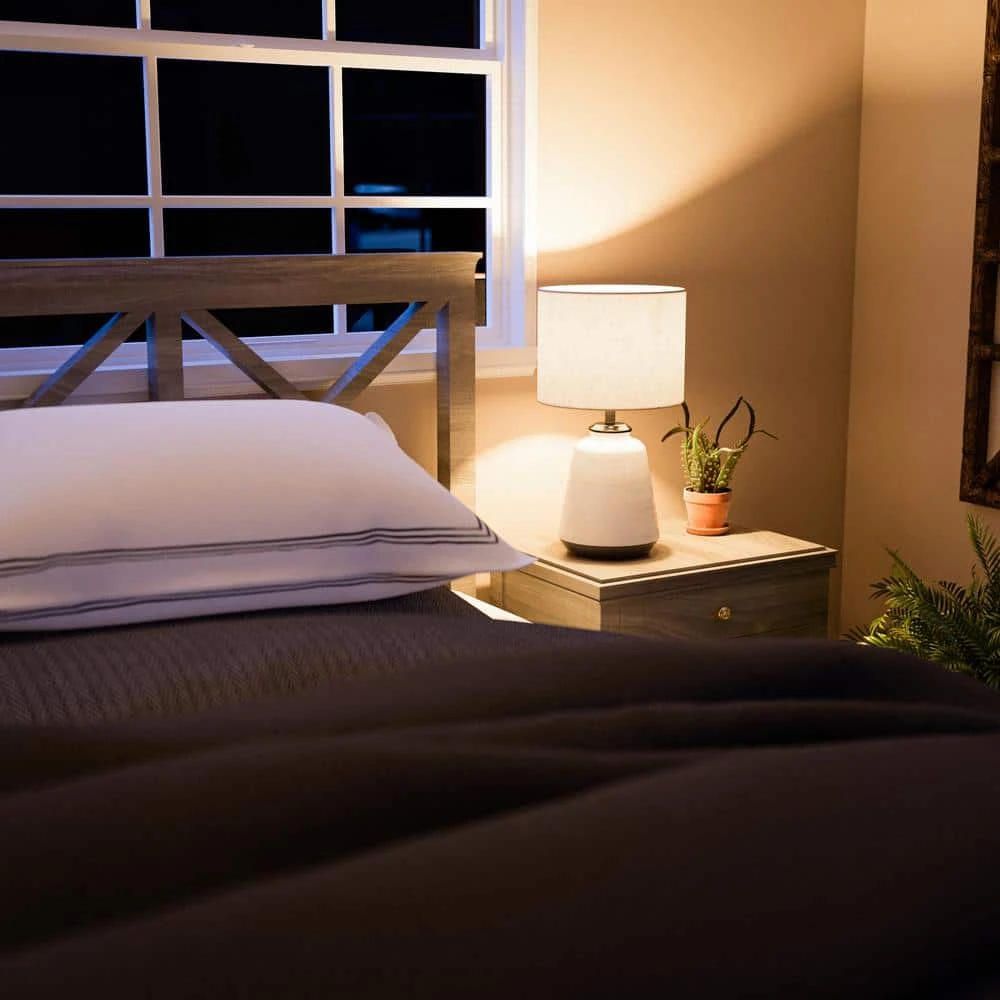 Flynn 21.25 in. White Accent Lamp by Hampton Bay 12 Flynn 21.25 in. White Accent Lamp by Hampton Bay - Image 12