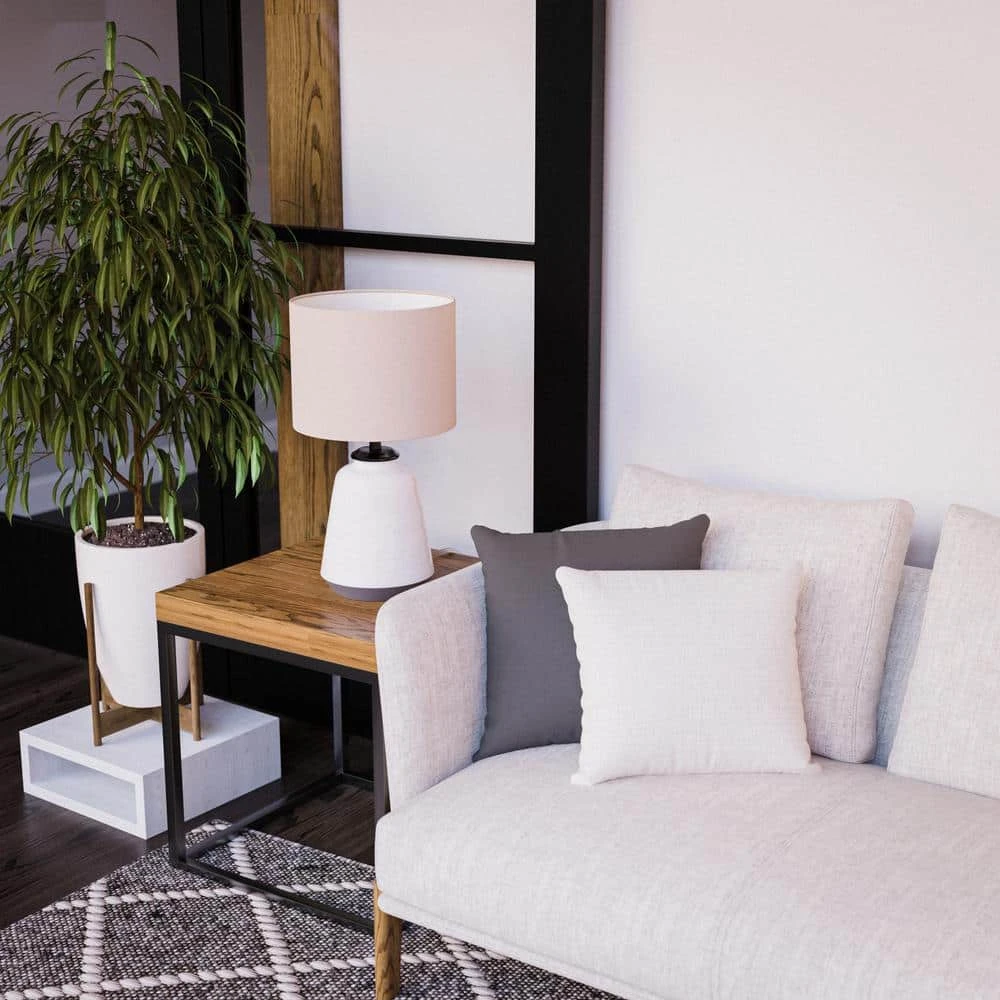 Flynn 21.25 in. White Accent Lamp by Hampton Bay 6 Flynn 21.25 in. White Accent Lamp by Hampton Bay - Image 6