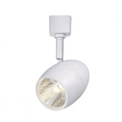 1-Light White Integrated LED Linear Round Back Track Lighting Head by Hampton Bay