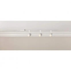 1-Light White Integrated LED Linear Round Back Track Lighting Head by Hampton Bay -Hampton Bay Sales white hampton bay track lighting heads 804673 c3 1000
