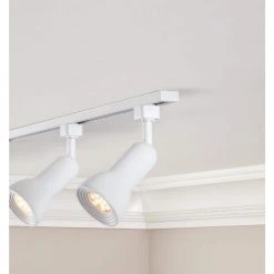 1-Light White Integrated LED Medium-Step Linear Track Lighting Head by Hampton Bay 8 1-Light White Integrated LED Medium-Step Linear Track Lighting Head by Hampton Bay -Hampton Bay Sales white hampton bay track lighting heads 805119 1f 1000