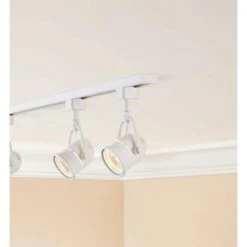 1-Light White Linear Track Lighting Retro Pinhole Head by Hampton Bay -Hampton Bay Sales white hampton bay track lighting heads 813970 4f 1000
