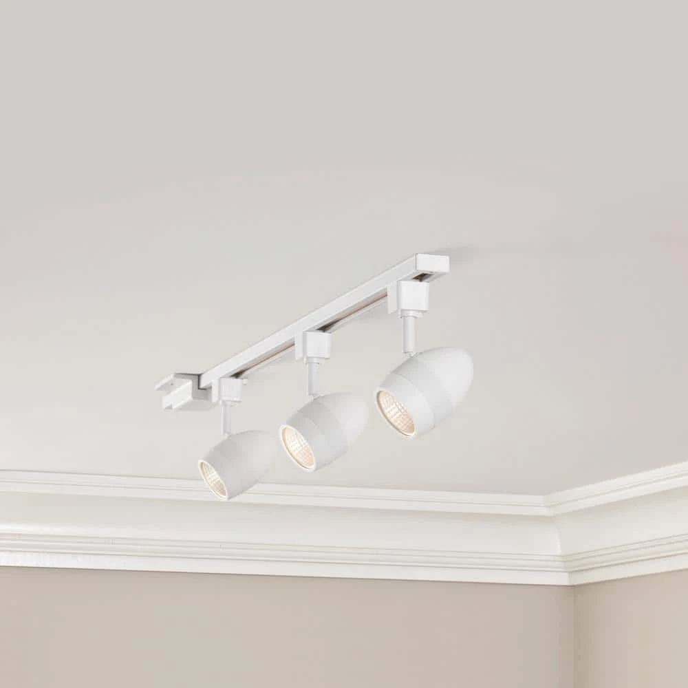 4 ft. 3-Light White Integrated LED Linear Track Lighting Kit with Round Back Heads by Hampton Bay 3 4 ft. 3-Light White Integrated LED Linear Track Lighting Kit with Round Back Heads by Hampton Bay - Image 3