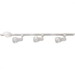4 ft. 3-Light White Linear Track Lighting Kit with R20/PAR20 Medium Step Track Lighting Heads by Hampton Bay -Hampton Bay Sales white hampton bay track lighting kits 804719 4f 1000