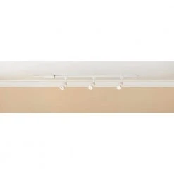 3- Light Frosted Middle Glass 44 in. White Linear Track Lighting Kit by Hampton Bay -Hampton Bay Sales white hampton bay track lighting kits 804839 1f 1000
