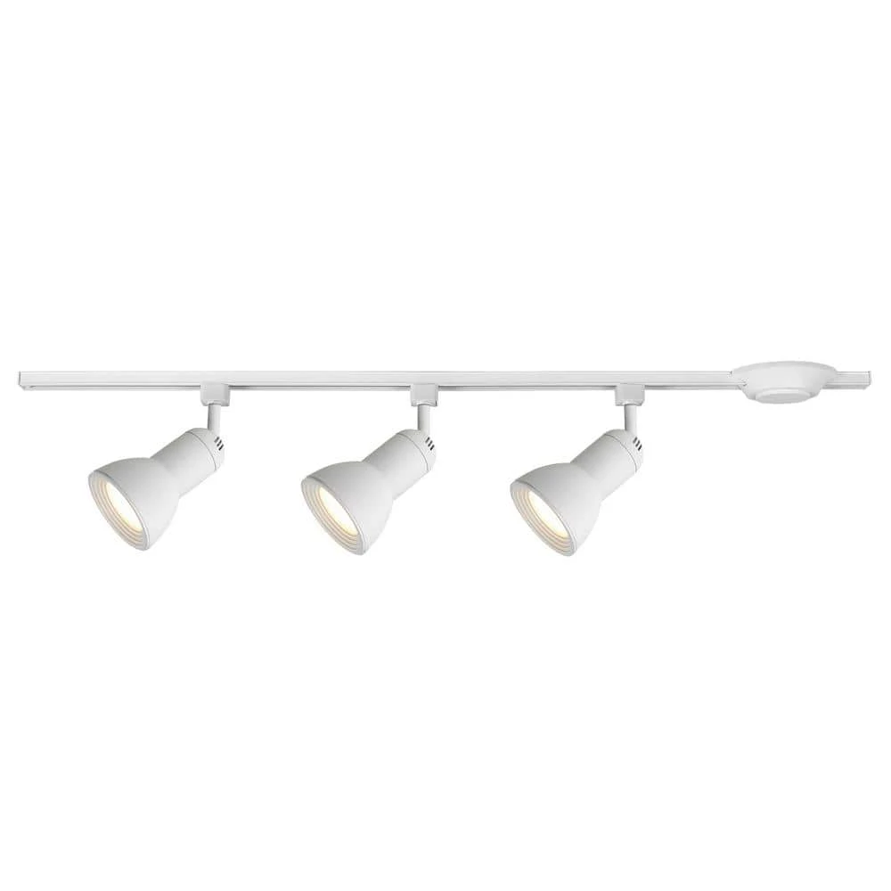 Medium Step 44 in. White Integrated LED Linear Track Lighting Kit by Hampton Bay 1 Medium Step 44 in. White Integrated LED Linear Track Lighting Kit by Hampton Bay