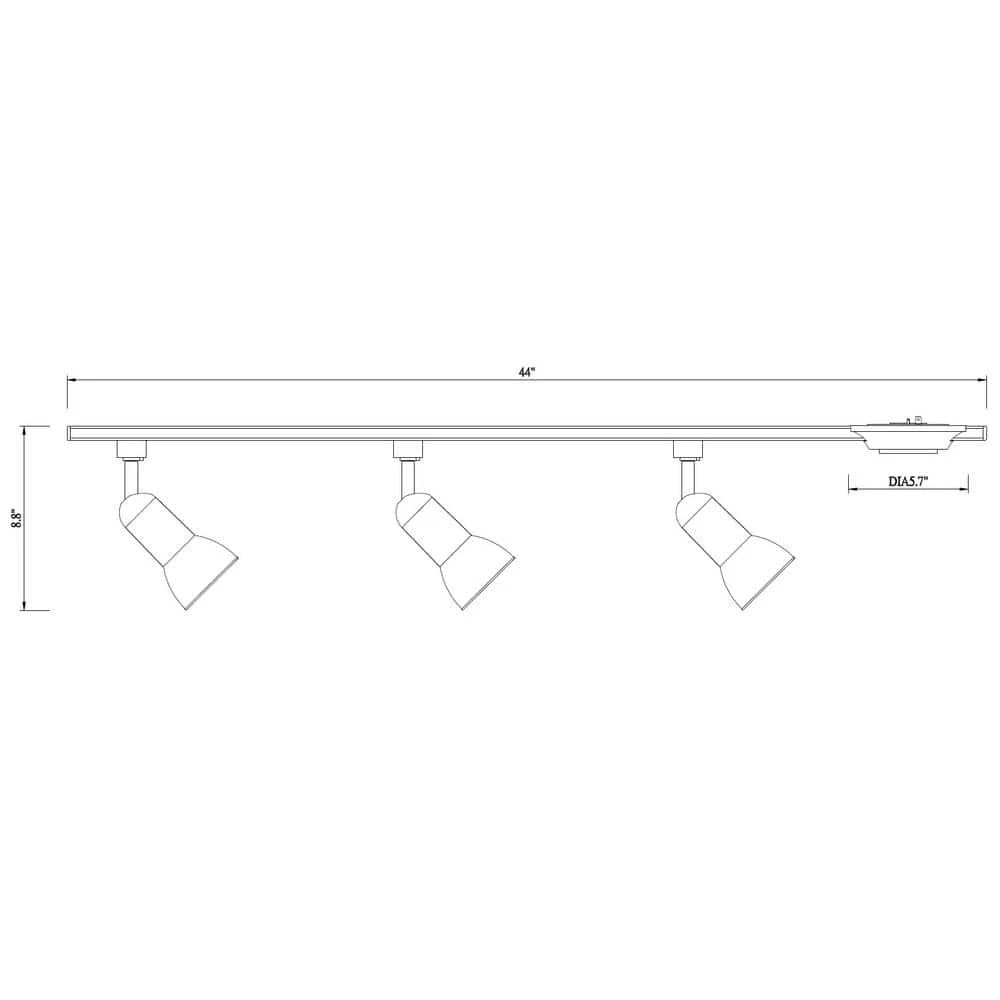 Medium Step 44 in. White Integrated LED Linear Track Lighting Kit by Hampton Bay 6 Medium Step 44 in. White Integrated LED Linear Track Lighting Kit by Hampton Bay - Image 6