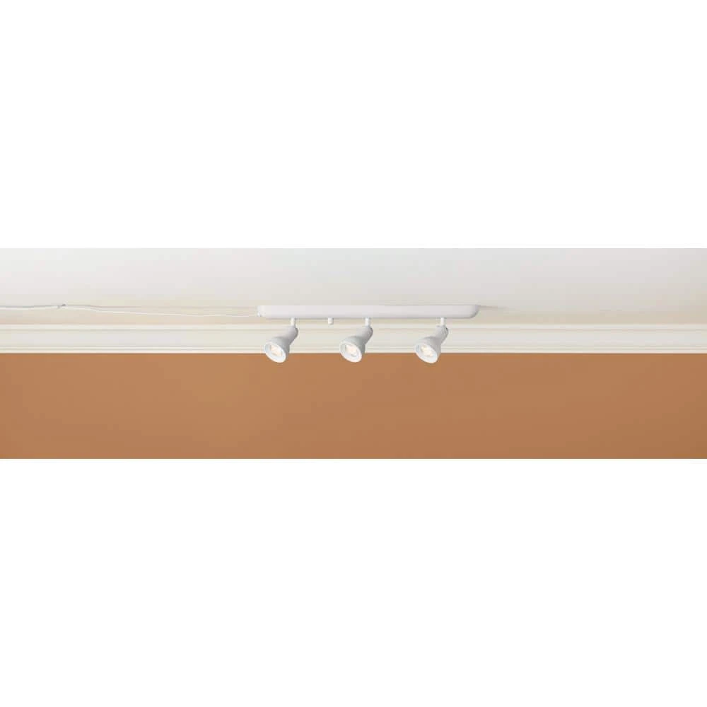 1.9 ft. 3-Light White Integrated LED Plug-in Track Lighting Kit Fixture by Hampton Bay 5 1.9 ft. 3-Light White Integrated LED Plug-in Track Lighting Kit Fixture by Hampton Bay - Image 5