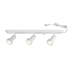 1.9 ft. 3-Light White Integrated LED Plug-in Track Lighting Kit Fixture by Hampton Bay