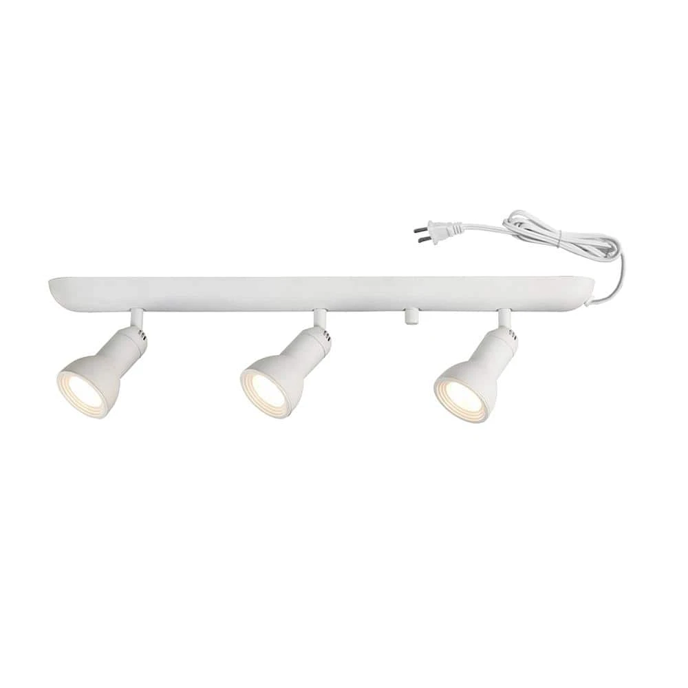 1.9 ft. 3-Light White Integrated LED Plug-in Track Lighting Kit Fixture by Hampton Bay 1 1.9 ft. 3-Light White Integrated LED Plug-in Track Lighting Kit Fixture by Hampton Bay
