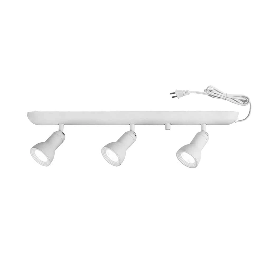 1.9 ft. 3-Light White Integrated LED Plug-in Track Lighting Kit Fixture by Hampton Bay 2 1.9 ft. 3-Light White Integrated LED Plug-in Track Lighting Kit Fixture by Hampton Bay - Image 2