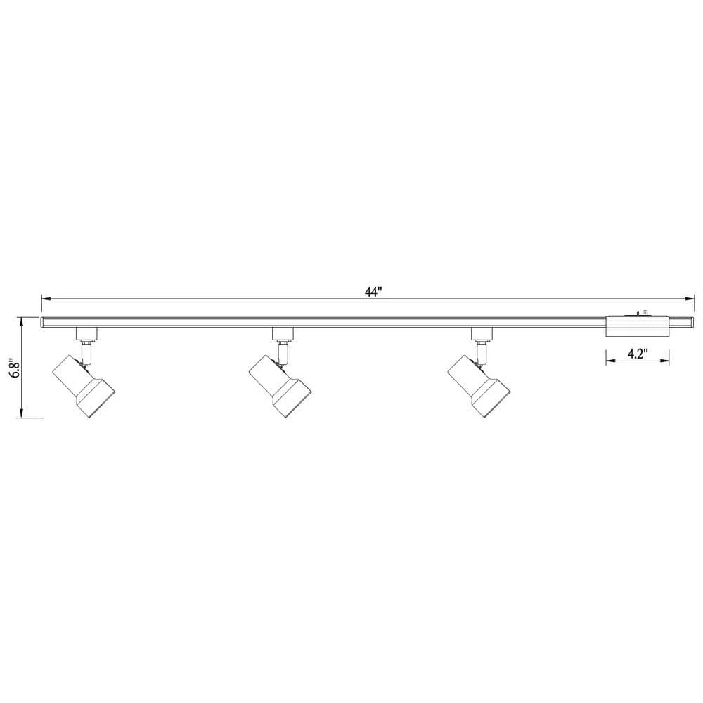 4 ft. 3-Light White LED Linear Track Lighting Kit by Hampton Bay 4 4 ft. 3-Light White LED Linear Track Lighting Kit by Hampton Bay - Image 4