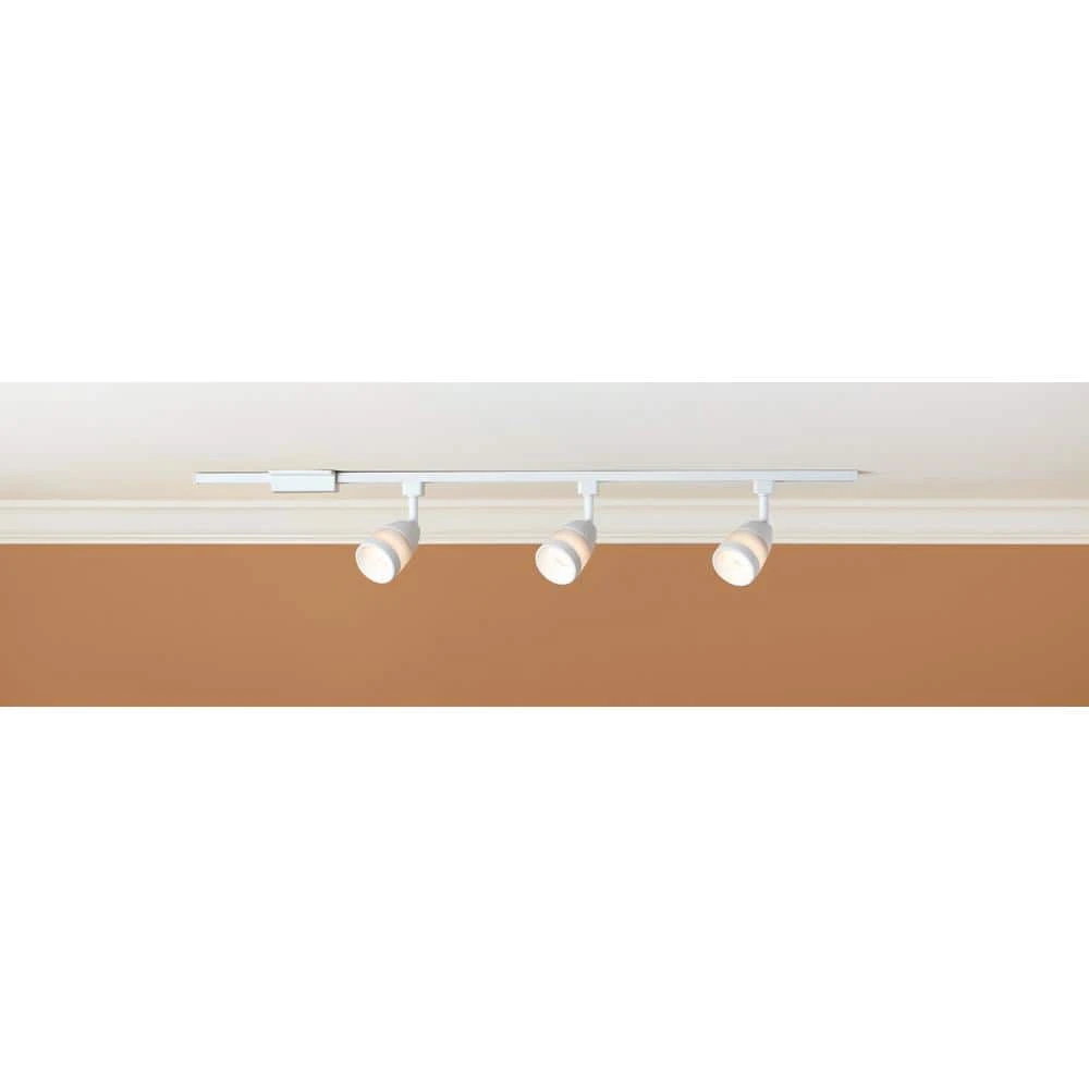 44 in. 3-Light White Integrated LED Linear Track Lighting Frosted Middle Glass Kit by Hampton Bay 3 44 in. 3-Light White Integrated LED Linear Track Lighting Frosted Middle Glass Kit by Hampton Bay - Image 3