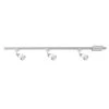 44 in. 3-Light White Integrated LED Linear Track Lighting Frosted Middle Glass Kit by Hampton Bay
