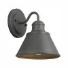1-Light Zinc Outdoor Wall Barn Light Sconce Lantern by Hampton Bay