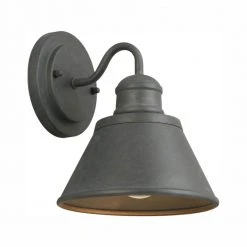 1-Light Zinc Outdoor Wall Barn Light Sconce Lantern by Hampton Bay
