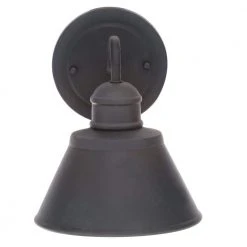 1-Light Zinc Outdoor Wall Barn Light Sconce Lantern by Hampton Bay -Hampton Bay Sales zinc hampton bay outdoor sconces hsp1691a 77 1000