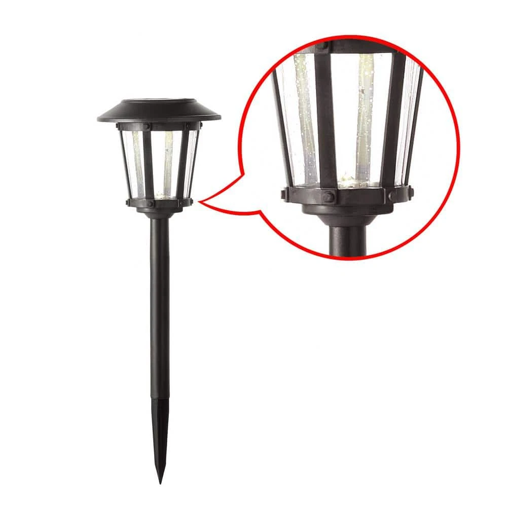 Old World Solar Gray Integrated LED Path Light (4-Pack) by Hampton Bay 3 Old World Solar Gray Integrated LED Path Light (4-Pack) by Hampton Bay - Image 3