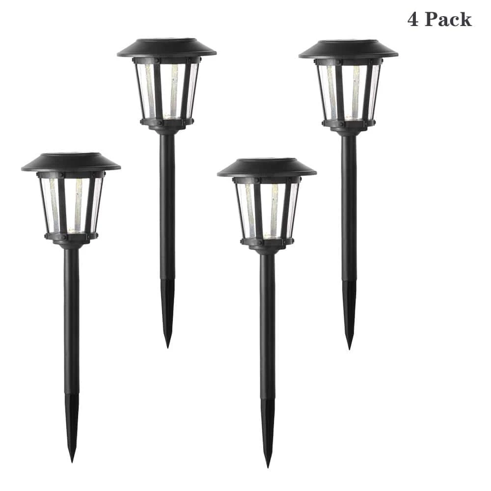 Old World Solar Gray Integrated LED Path Light (4-Pack) by Hampton Bay 1 Old World Solar Gray Integrated LED Path Light (4-Pack) by Hampton Bay