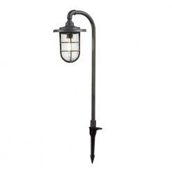 Greenwood Low Voltage Zinc LED Path Light with Water Glass Shade by Hampton Bay